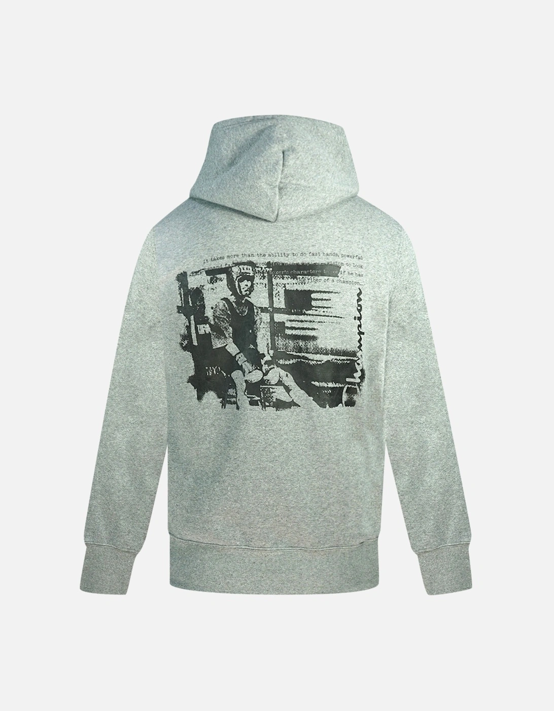 Digital Print Logo Grey Hoodie