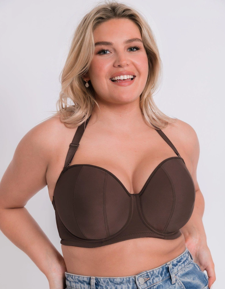 Luxe Multiway Strapless Moulded Bra - Chocolate