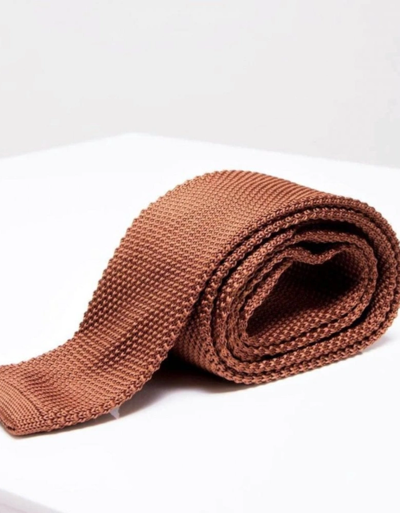 Knitted Tie - Rust