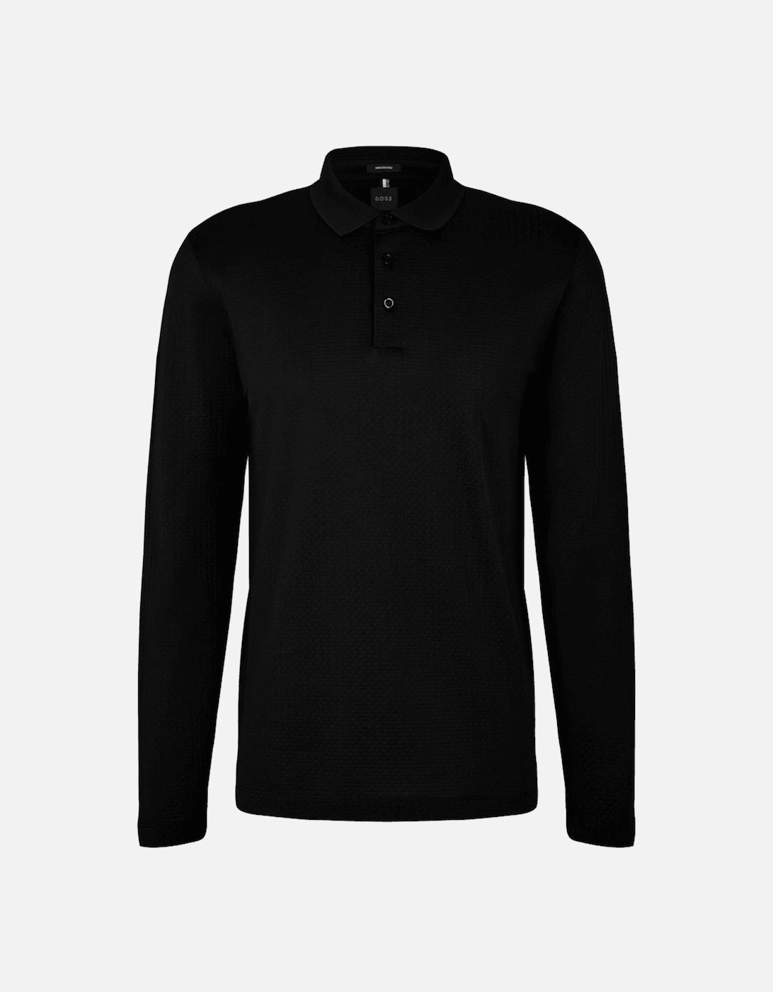 Bono-L Embroidered Logo Black Knitted Polo Sweater, 4 of 3