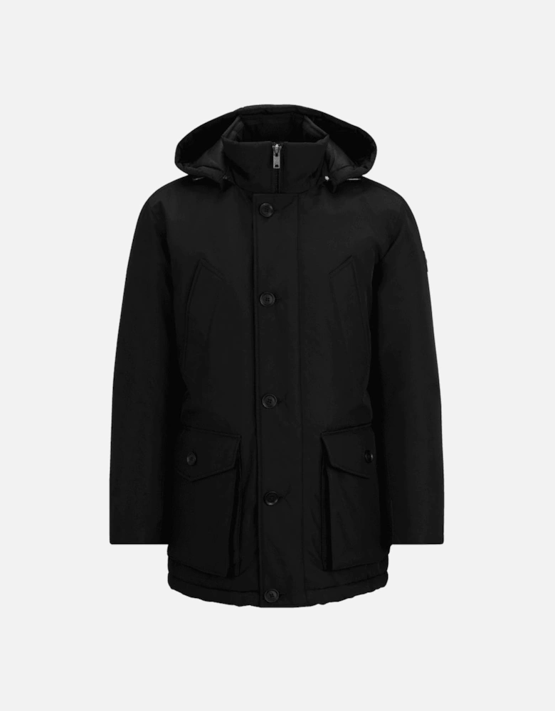 Osiass Water Repellant Black Parka Jacket