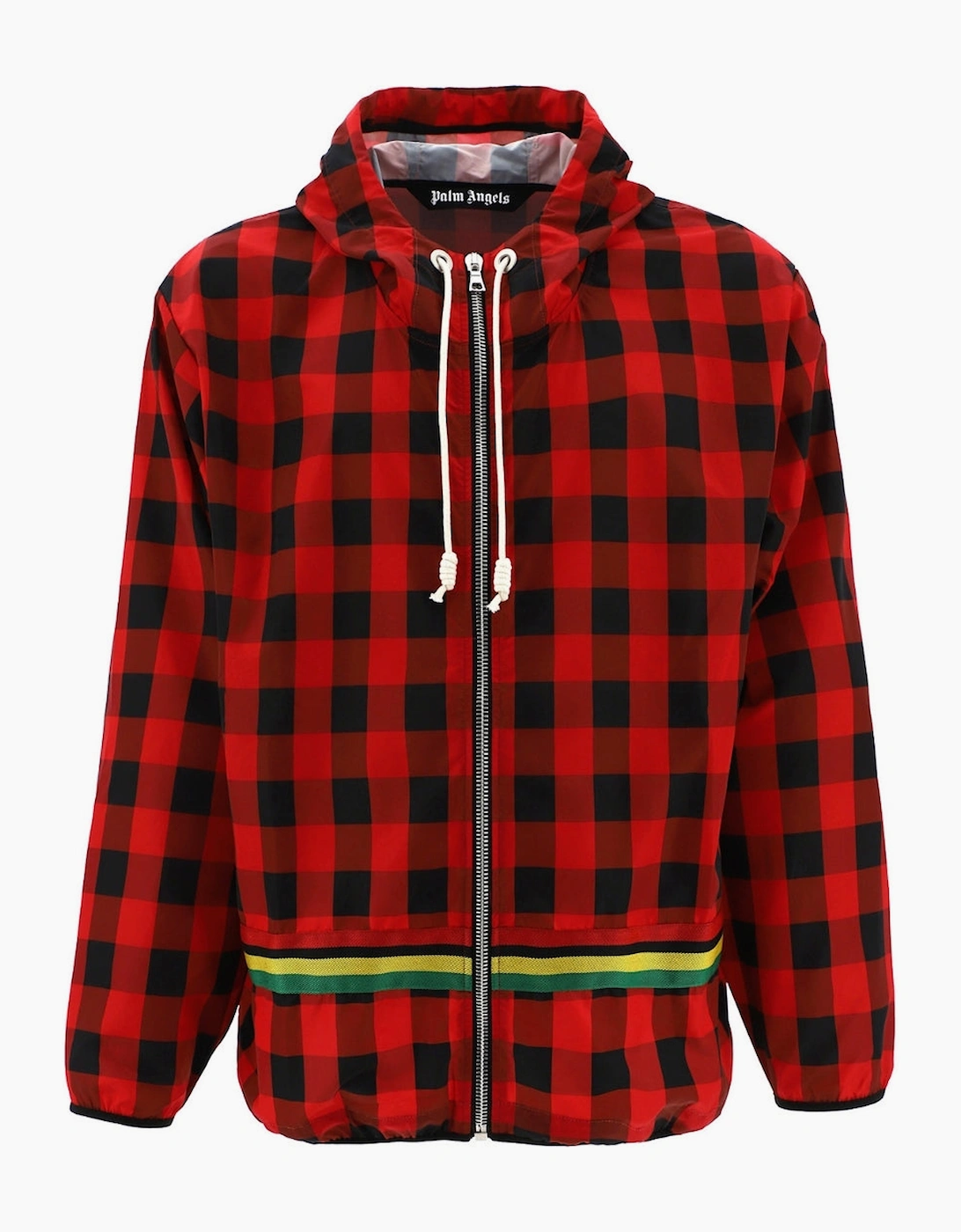 Palm Angels Men's Palm Angels Buffalo Check Windbreaker Red Jacket