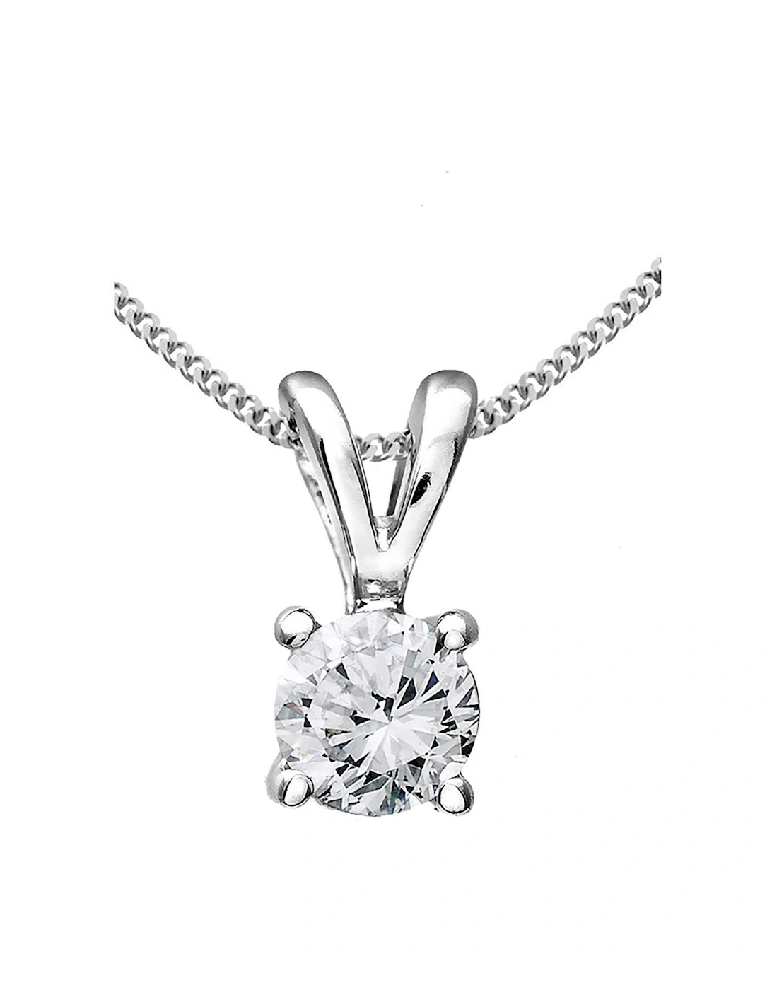9 Carat White Gold 33 Point Diamond Solitaire Necklace, 3 of 2