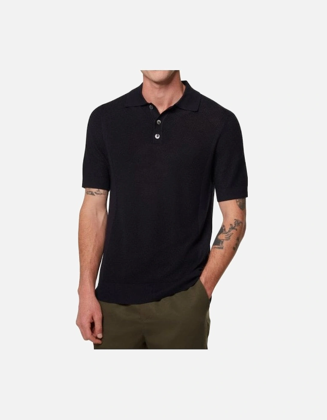 Marley Navy Knitted Polo, 6 of 5