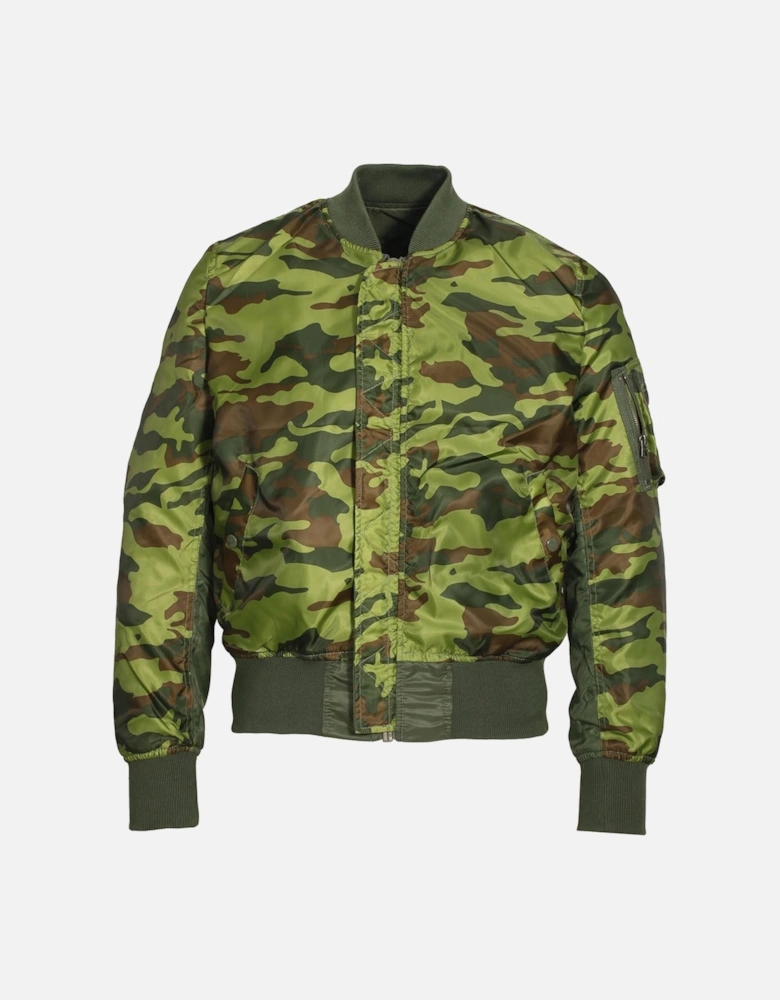 MA-1 Reversible Camo Bomber Jacket | Sage