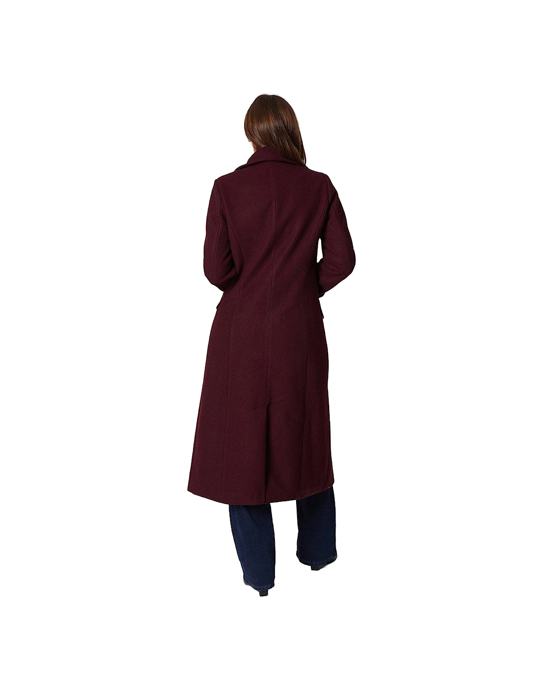 Womens/Ladies Longline Double-Breasted Oversized Coat