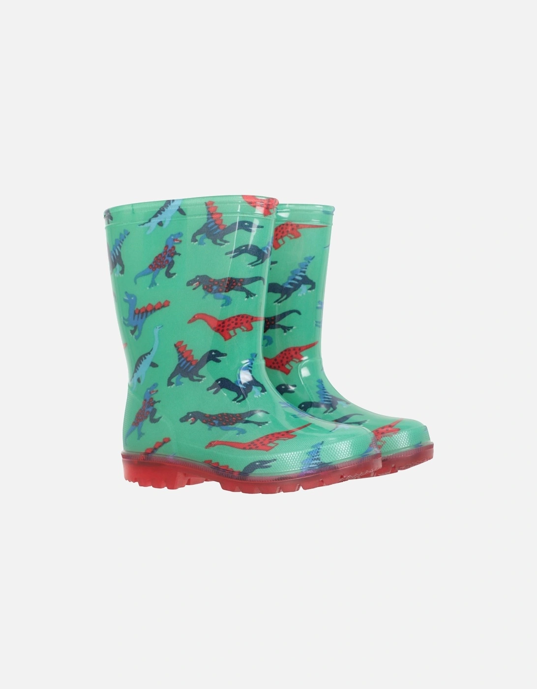 Childrens/Kids Splash Dinosaur Light Up Wellington Boots, 6 of 5