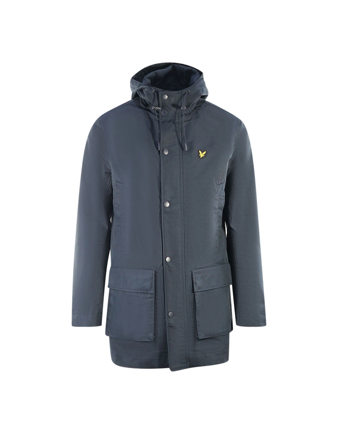 Lyle And Scott Men's Navy Lyle & Scott Hooded Parka Blue Jacket - Size: 38/Regular