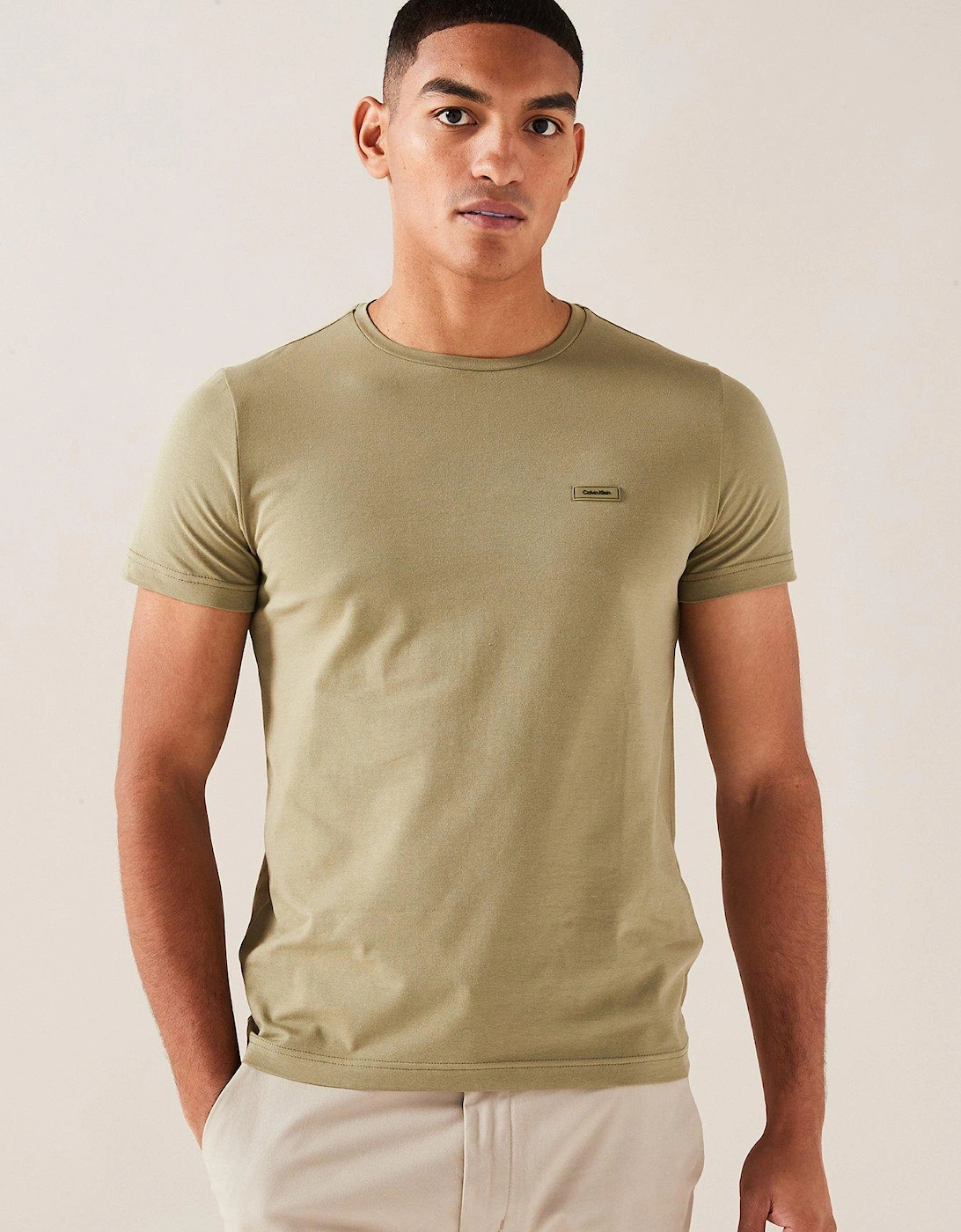 Stretch Slim Fit T-shirt - Khaki, 7 of 6