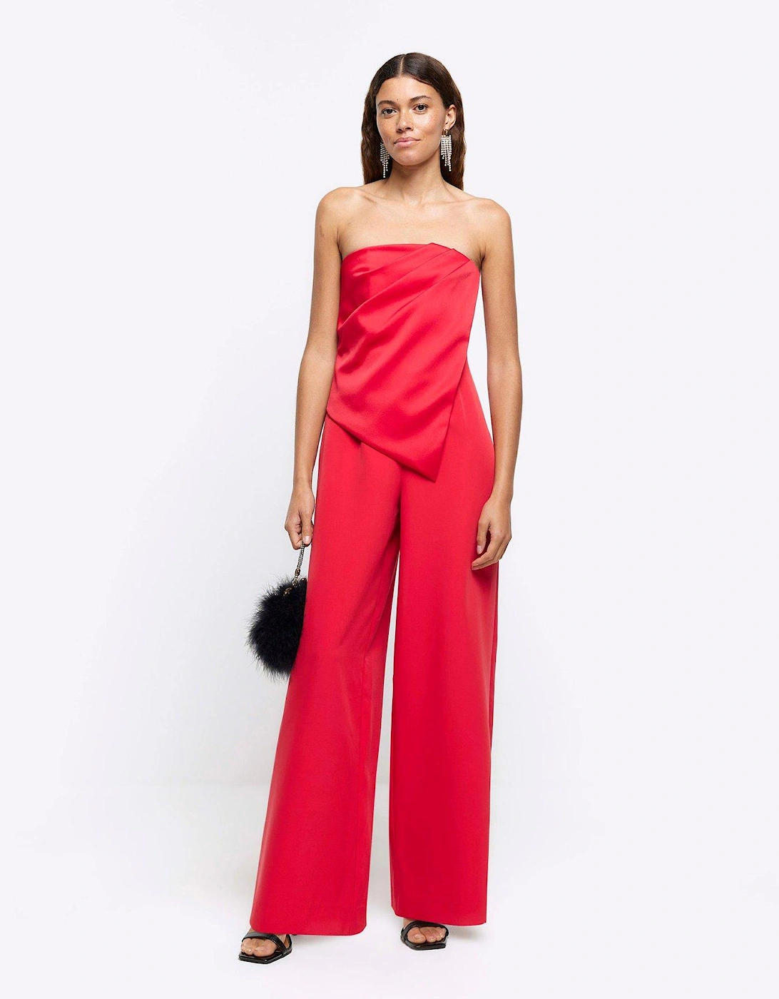 Bandeau Jumpsuit - Red, 6 of 5