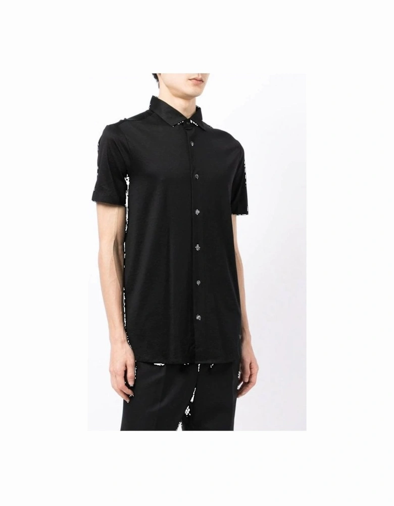 Stretch Cotton Polo Shirt Black