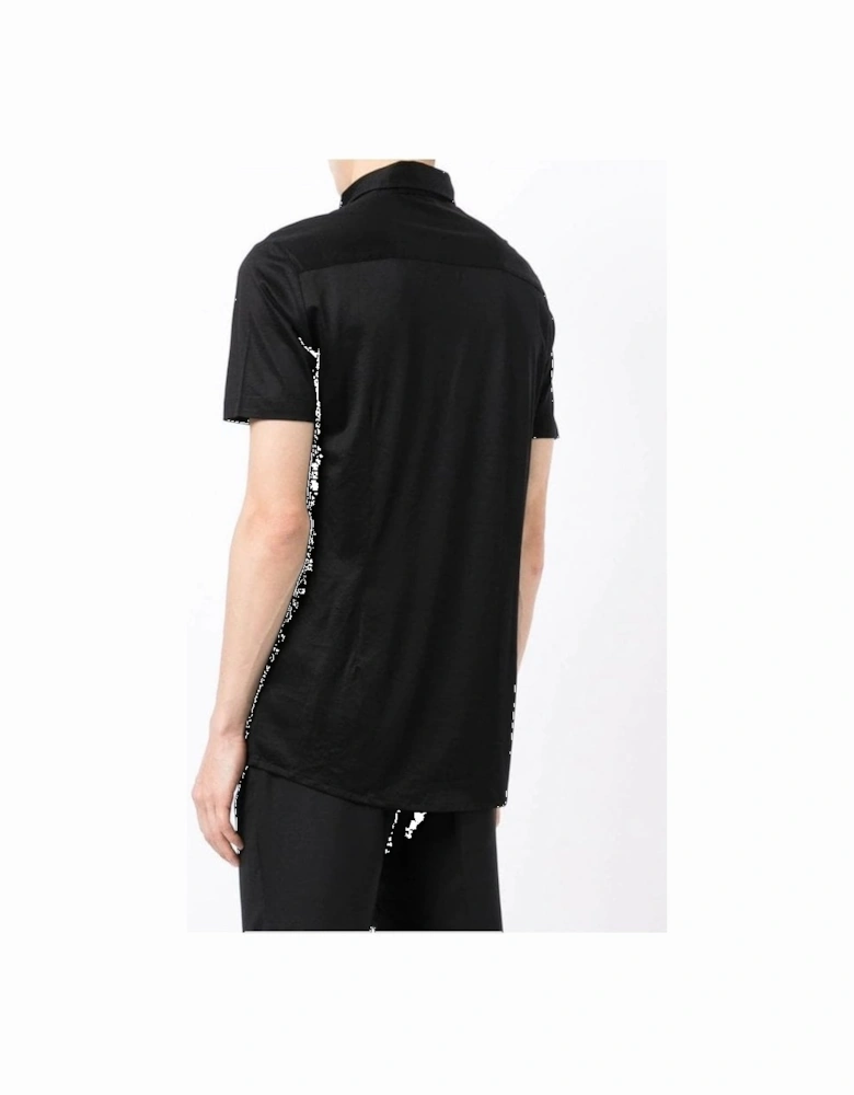 Stretch Cotton Polo Shirt Black