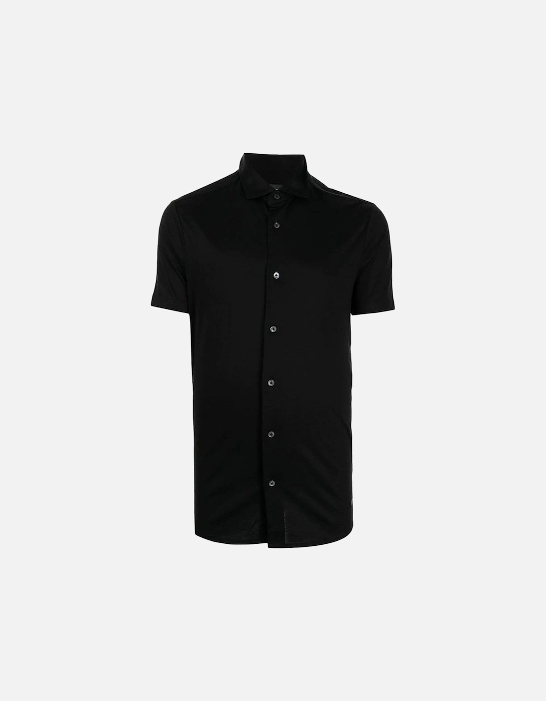Stretch Cotton Polo Shirt Black