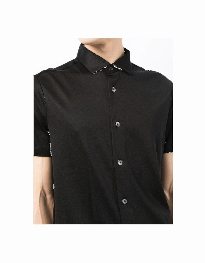 Stretch Cotton Polo Shirt Black