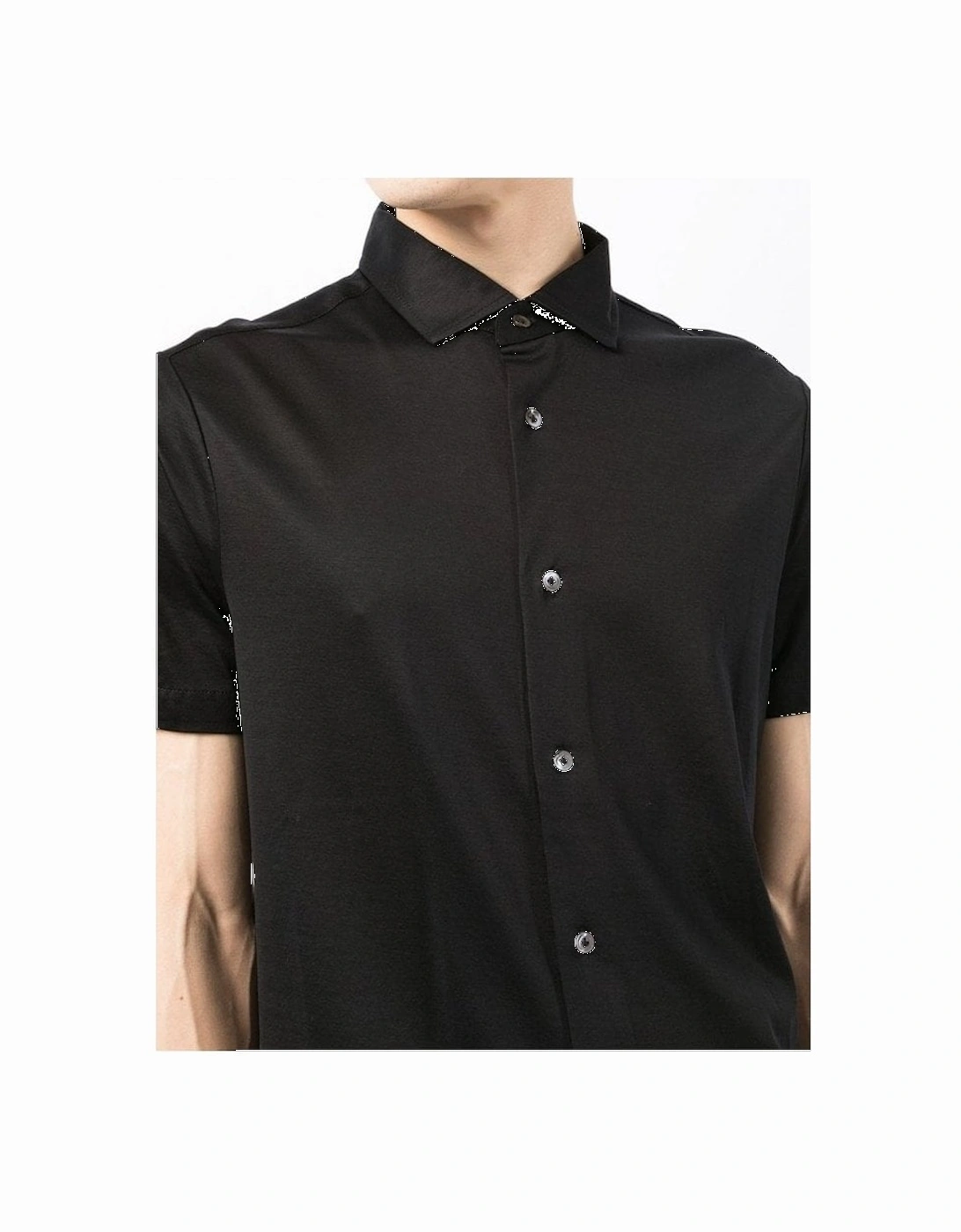 Stretch Cotton Polo Shirt Black