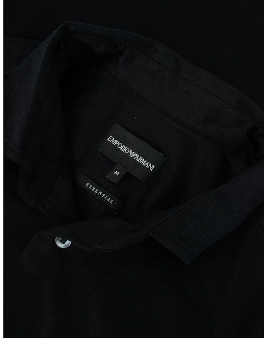 Stretch Cotton Polo Shirt Black