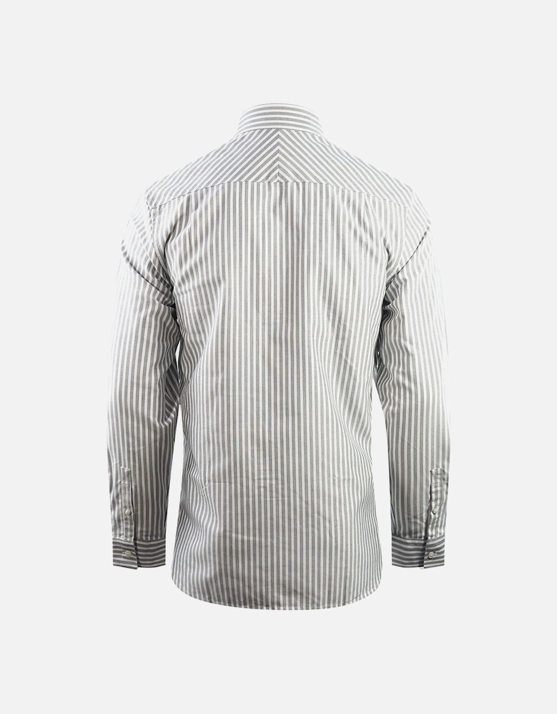 Casual Striped Dark Carbon Oxford Shirt
