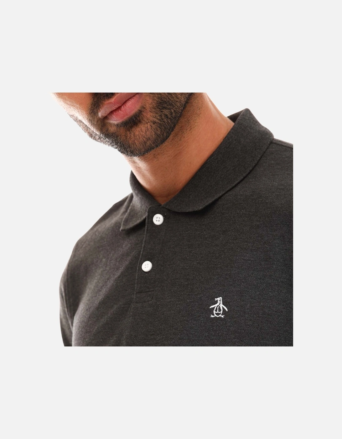 Mens Logo Long Sleeve Polo Shirt