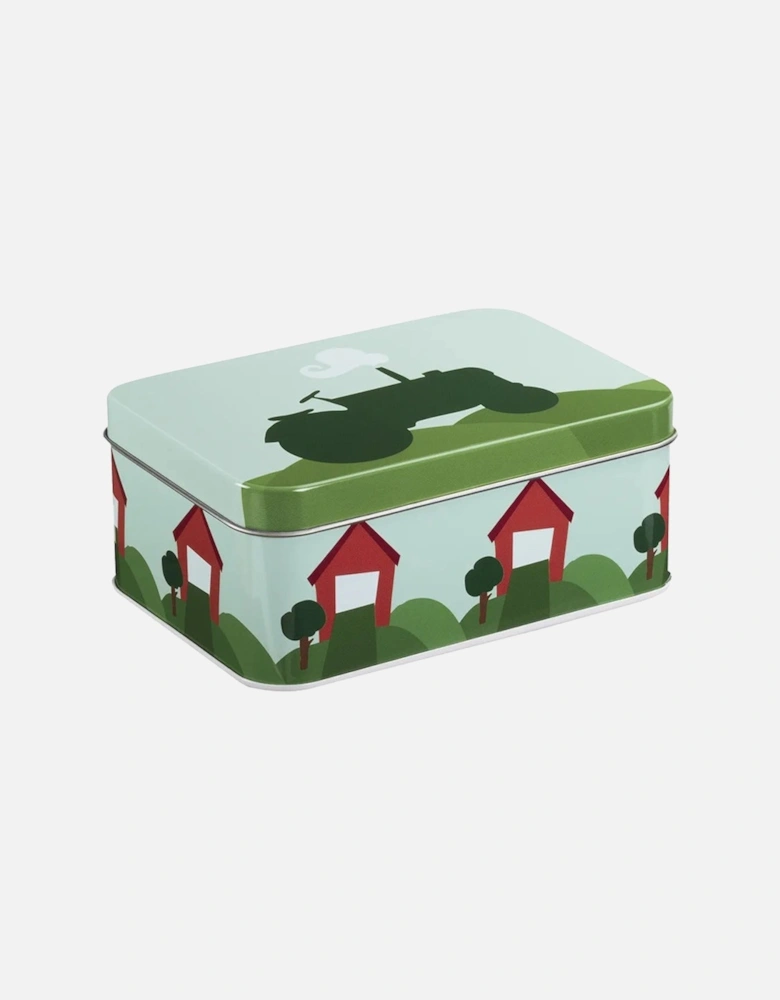 - Rectangular Tin Box, Tractor and Barn