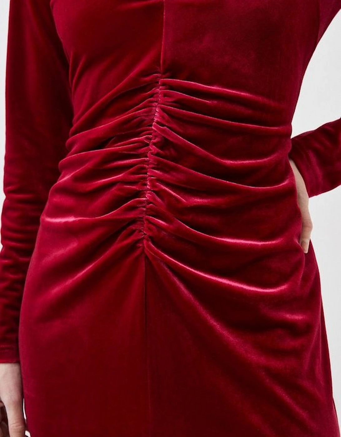 Petite Stretch Velvet Jersey Maxi Dress