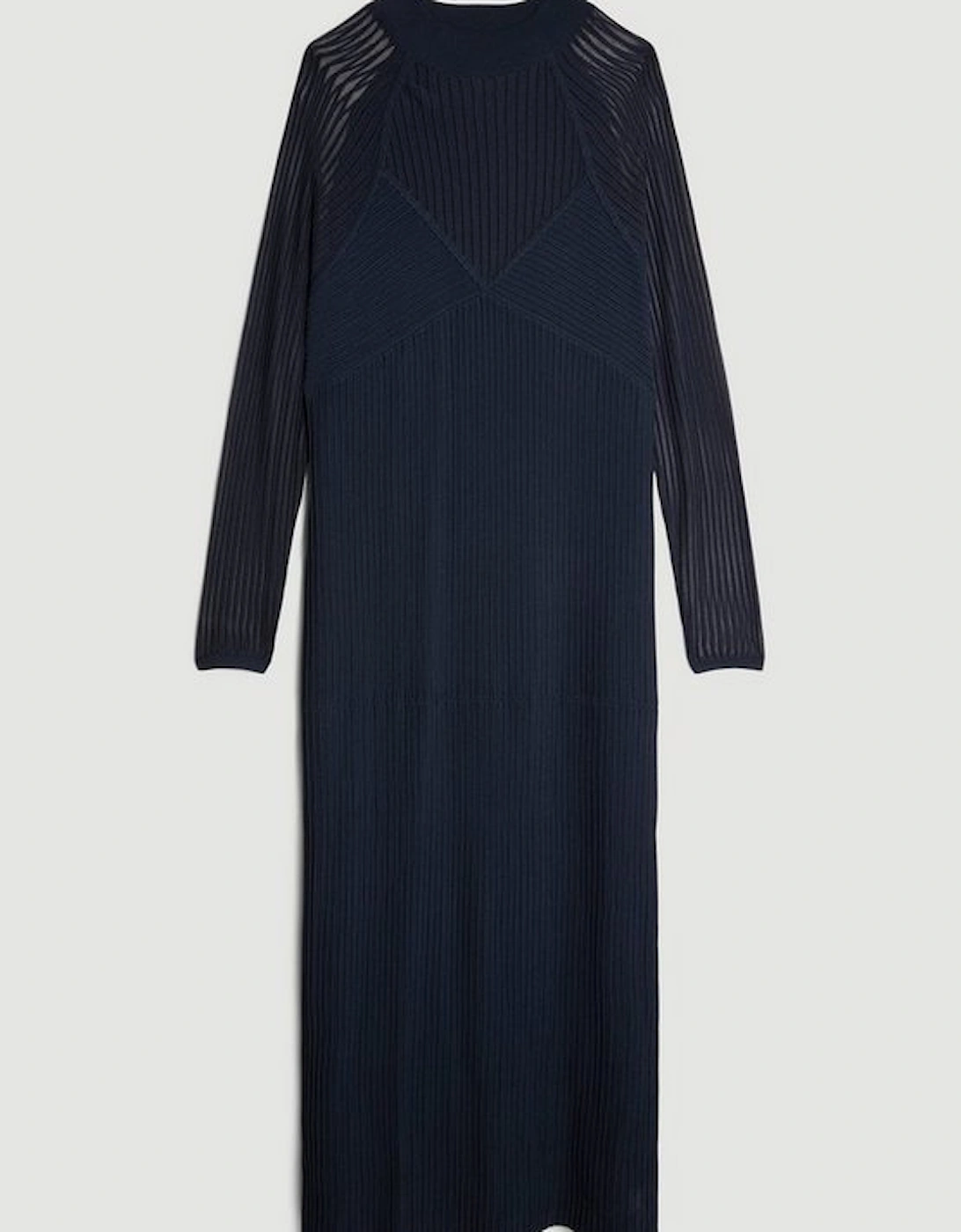 Plus Size Viscose Sheer Knit Column Midaxi Dress