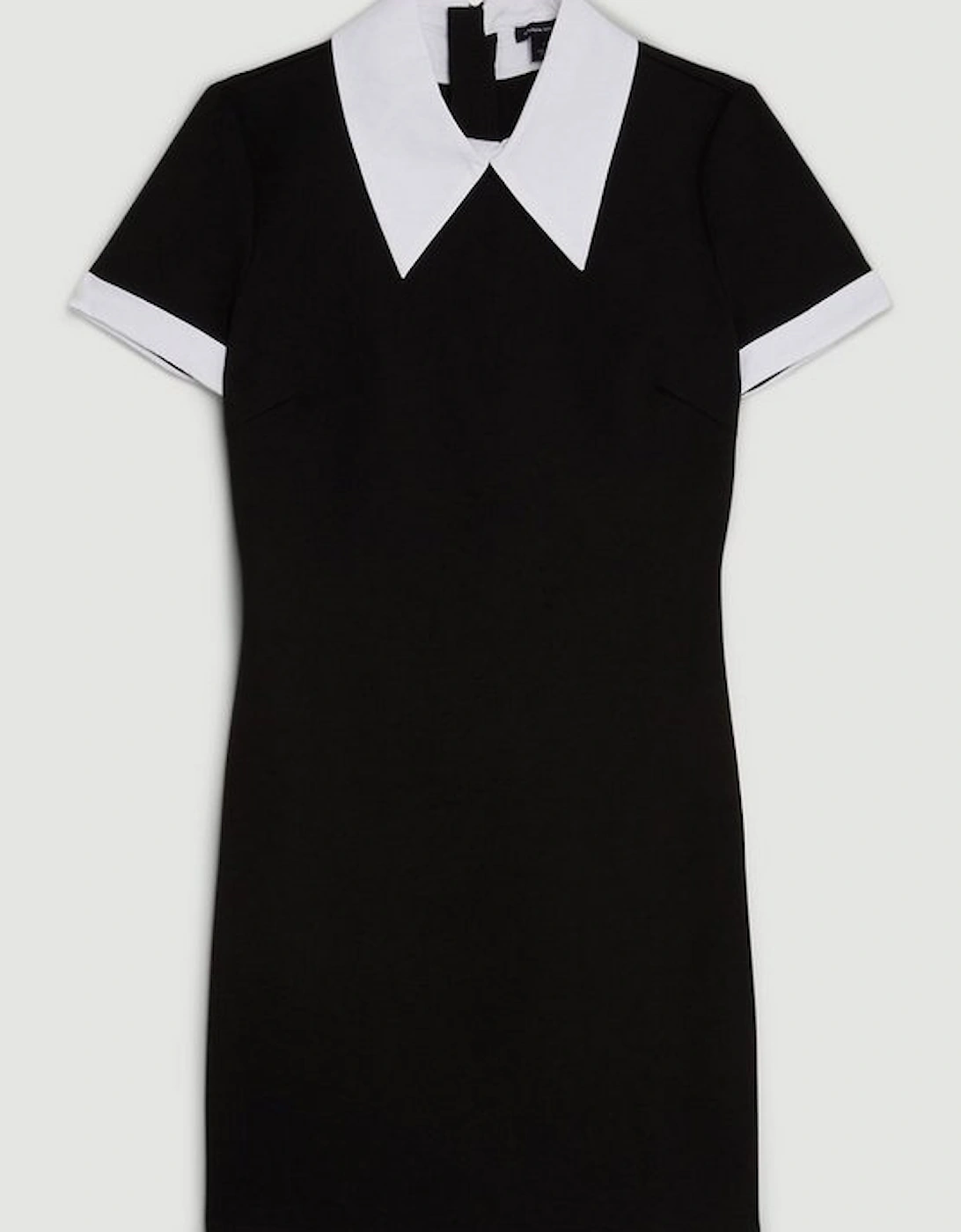Jersey Cotton Poplin Collar Mini Dress
