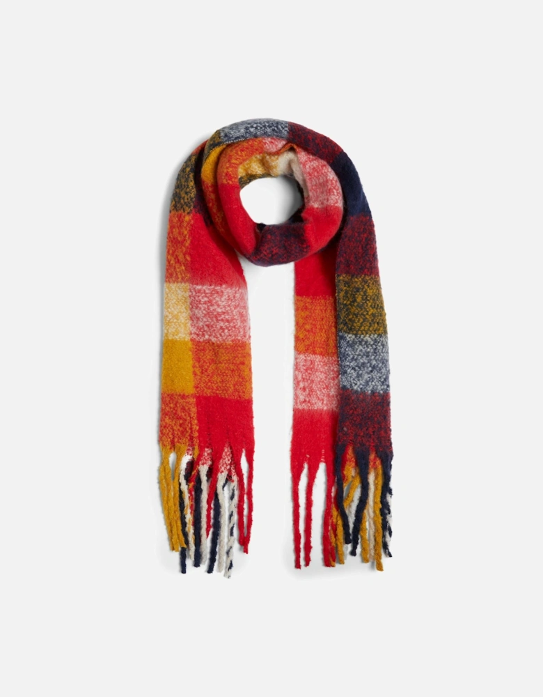 Arlequin Checkered Scarf Red