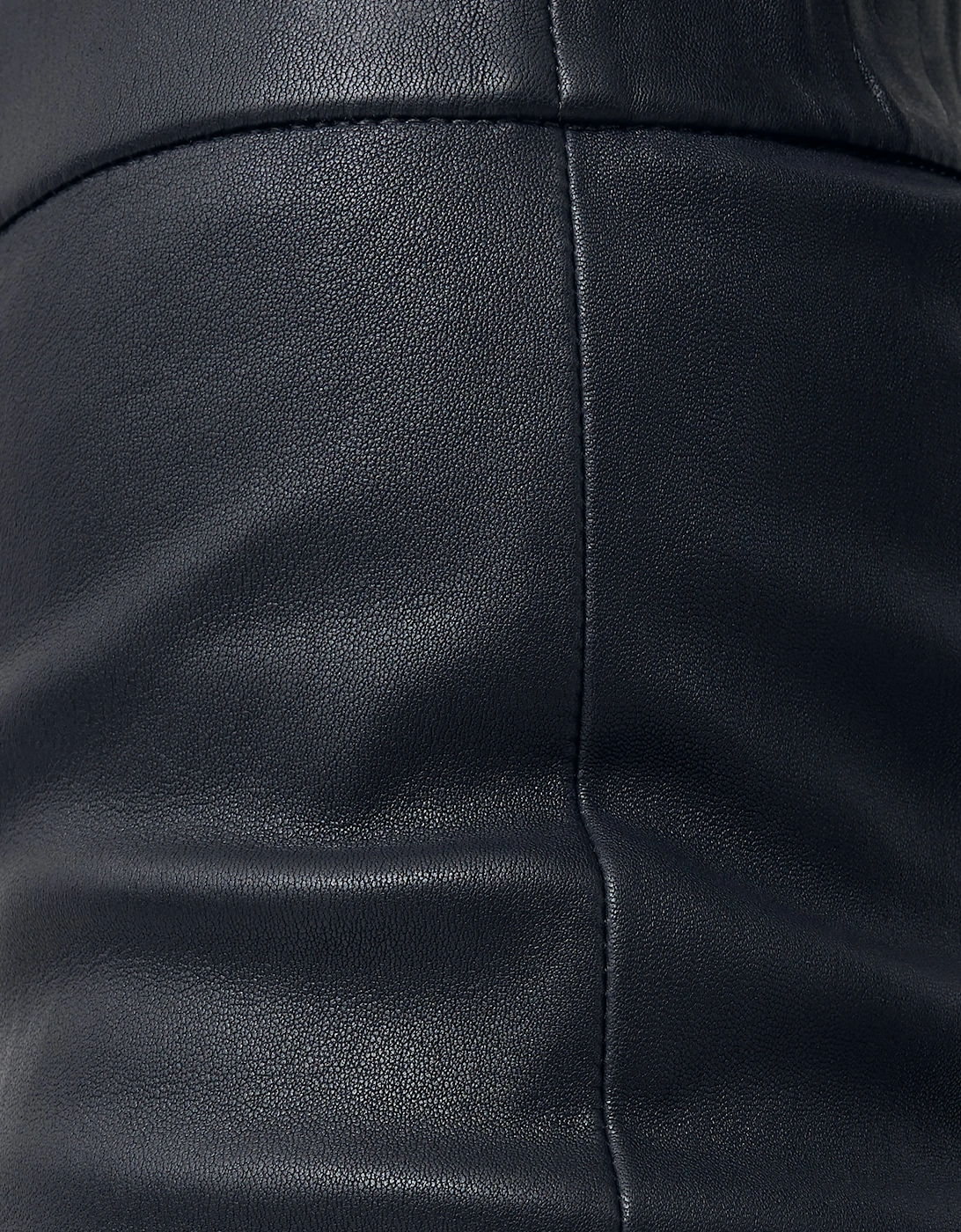 Stretch Leather Legging | Navy