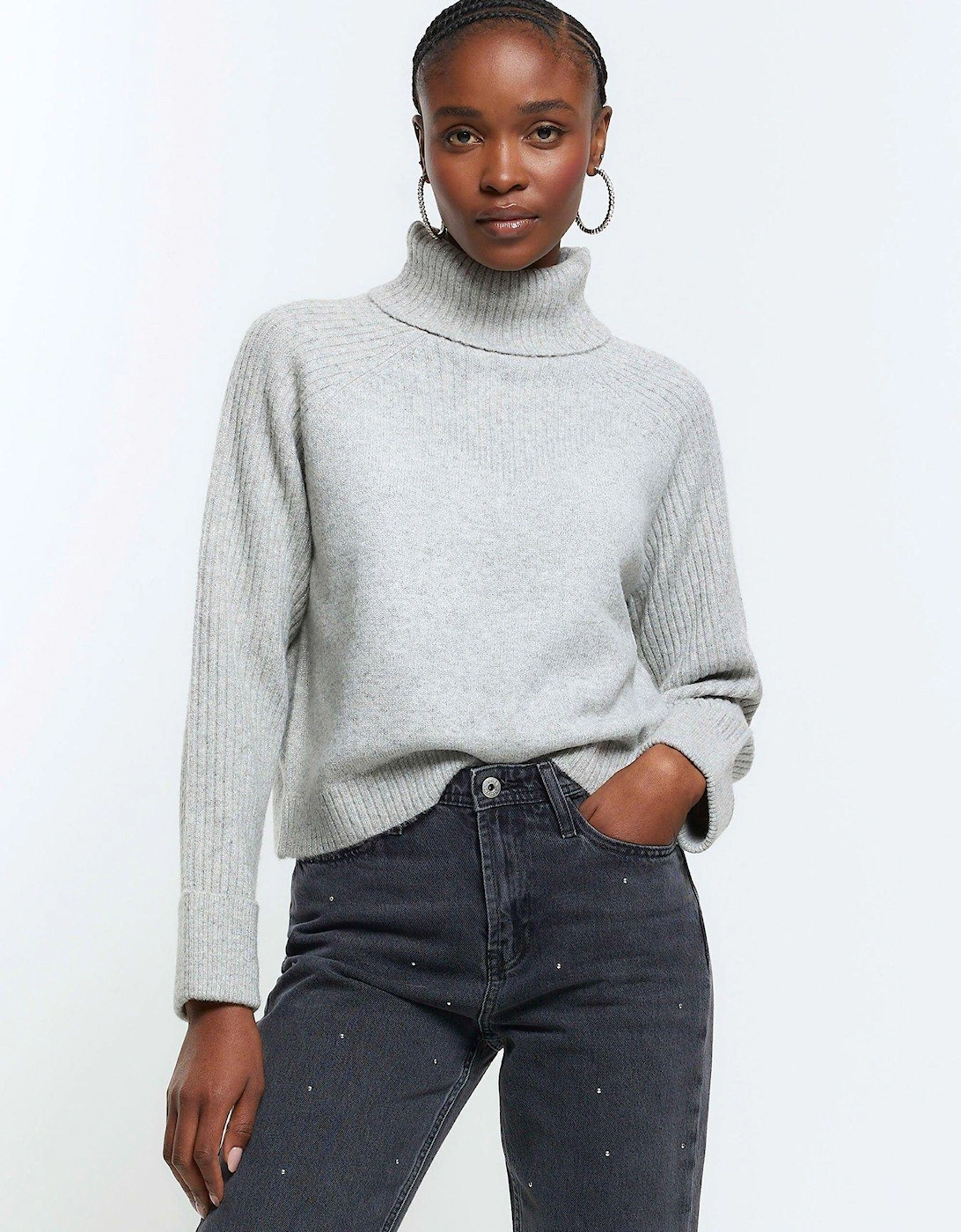 Ribbed Stitch Jumper - Silver, 3 of 2