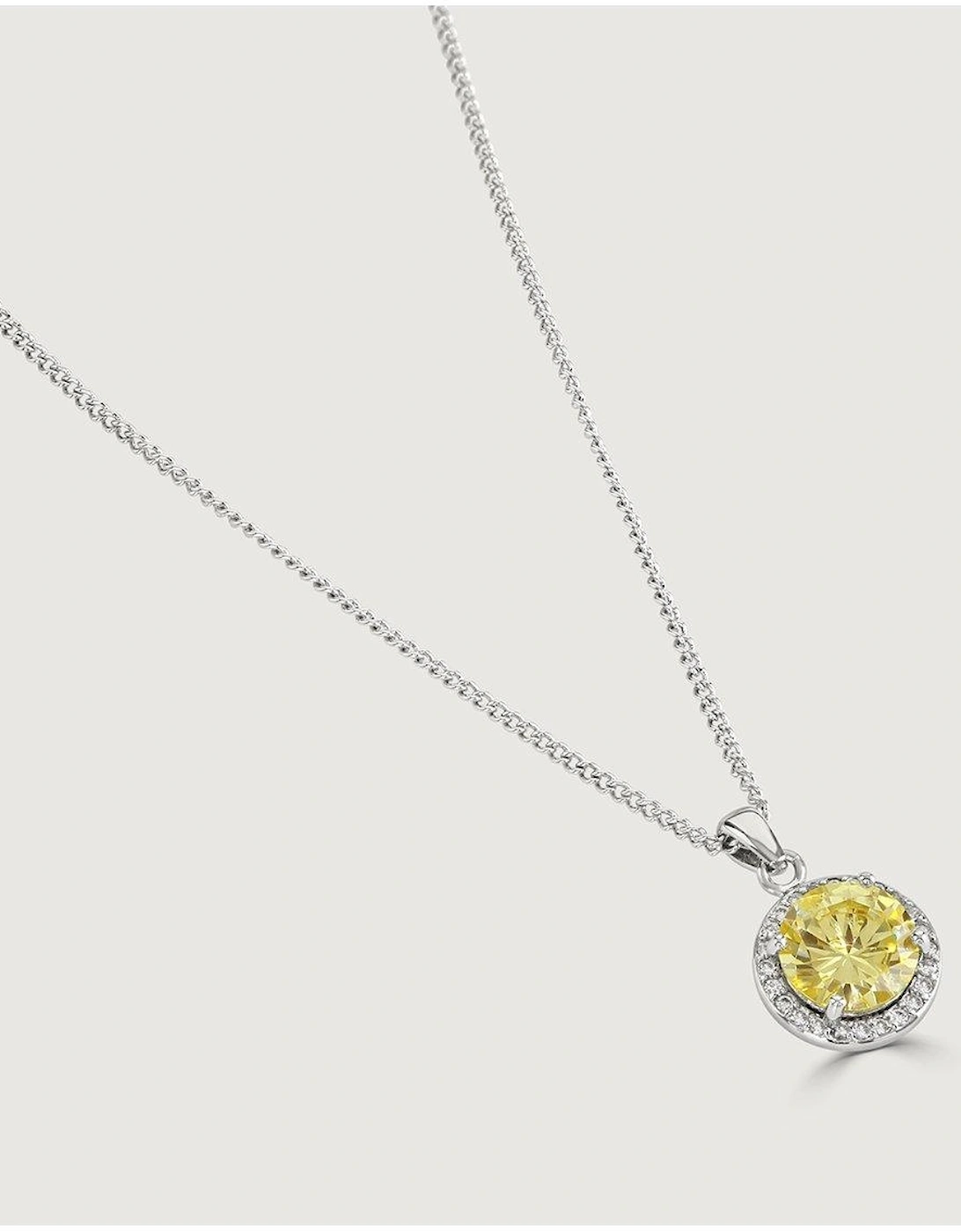 Canary Halo Solitaire Pendant, 2 of 1