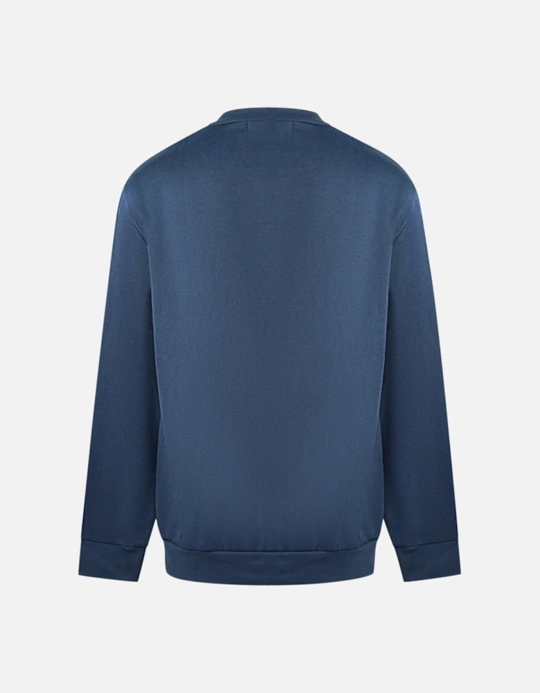 Cavalli Class Print Logo Navy Blue Jumper