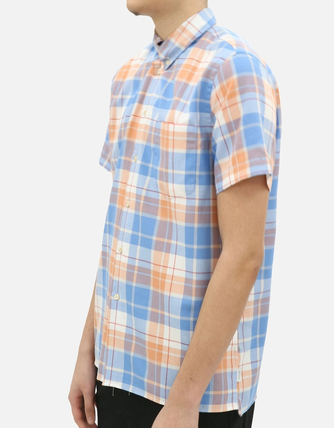 Casual Fit Light Blue Check Shirt