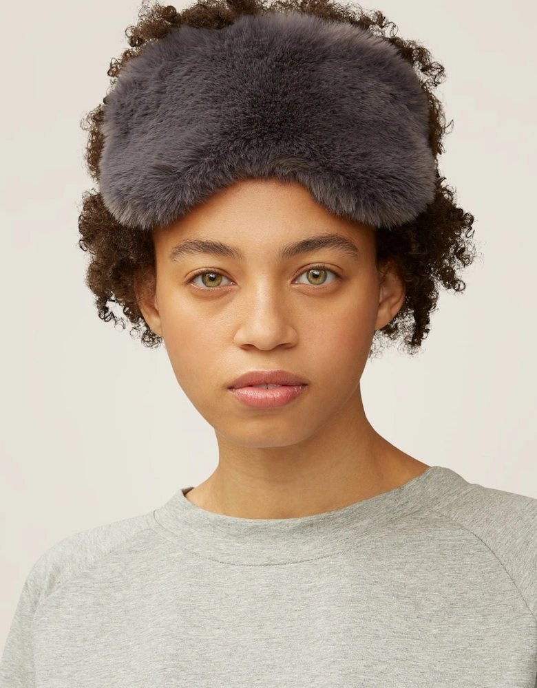 Lux Faux Fur Eyemask - Slate Grey