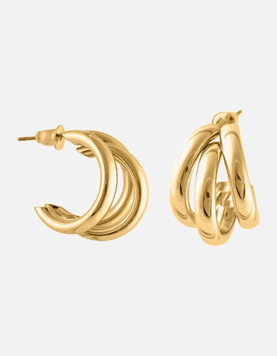 Gisele Turbular Plated Brass Earrings Gold, 4 of 3