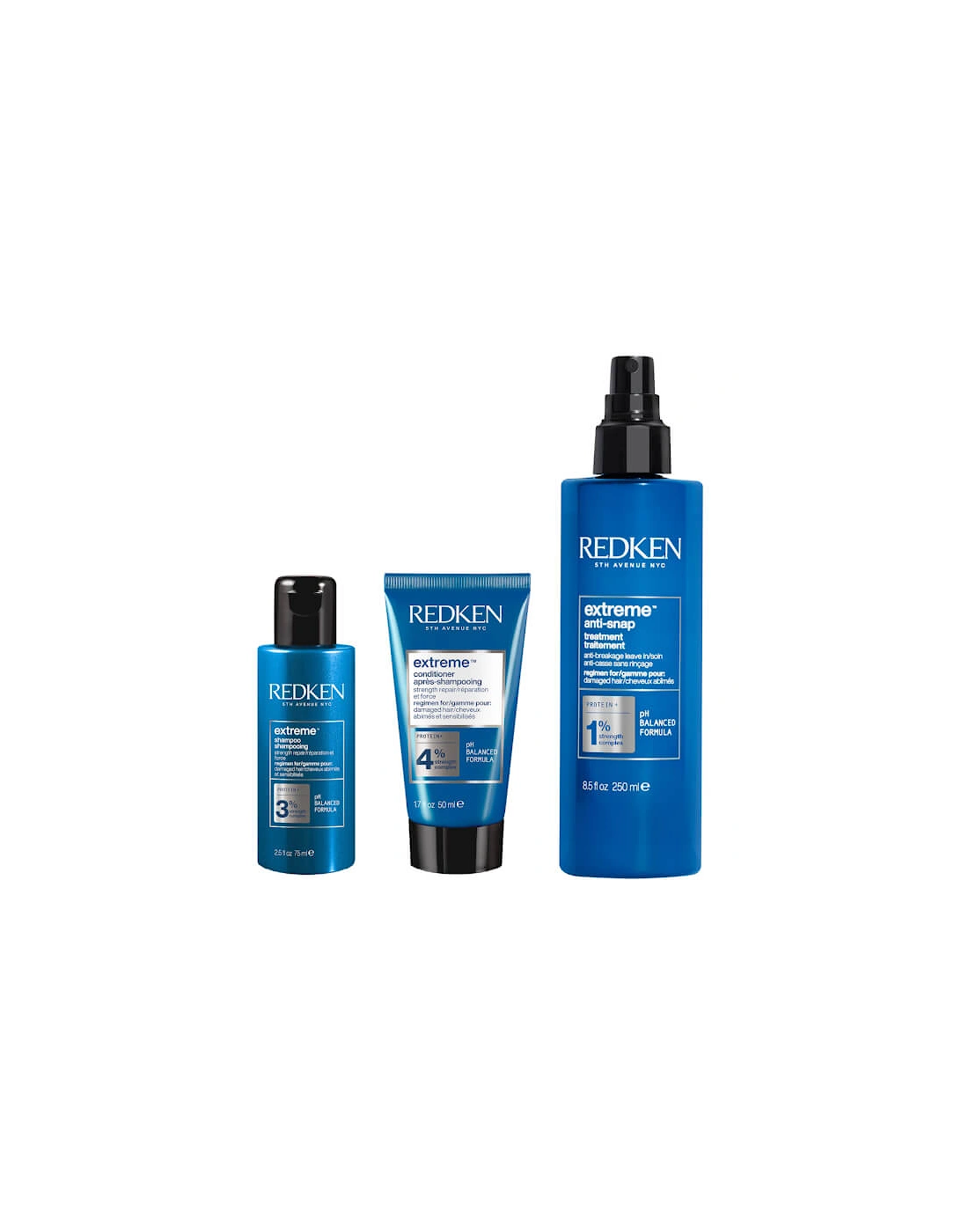 Extreme Shampoo 75ml, Conditioner 50ml and Anti-Snap Anti-Breakage Spray 250ml Bundle for Damaged Hair (Worth £35.41), 2 of 1