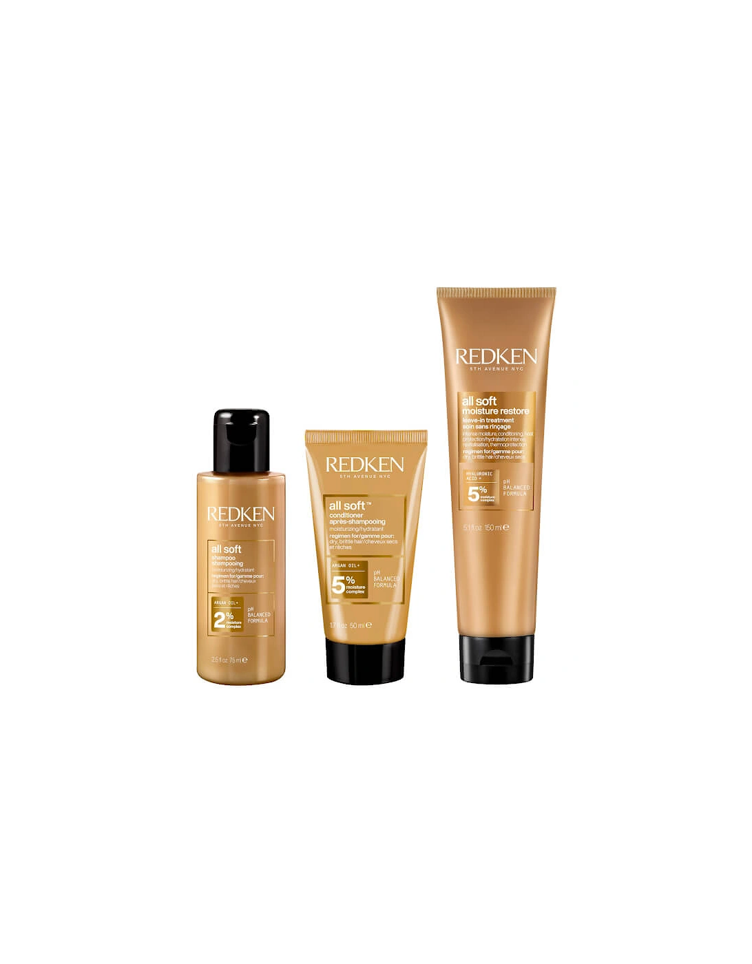 All Soft Shampoo 75ml, Conditioner 30ml and Leave-in Treatment 150ml Bundle for Dry and Brittle Hair (Worth £33.82), 2 of 1