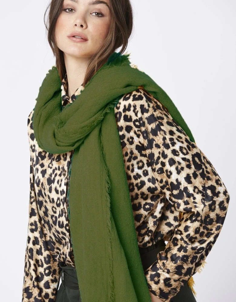 Green Cashmere Blend Wrap