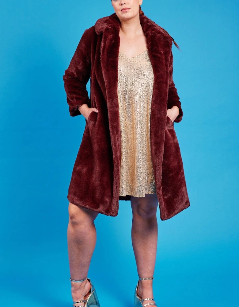 Brown Faux Fur Coat