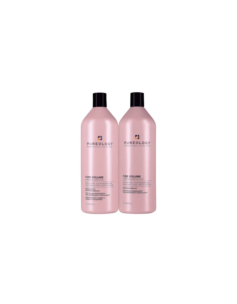 Pure Volume Shampoo and Conditioner Routine For Flat, Fine, Colour Treated Hair 1000ml