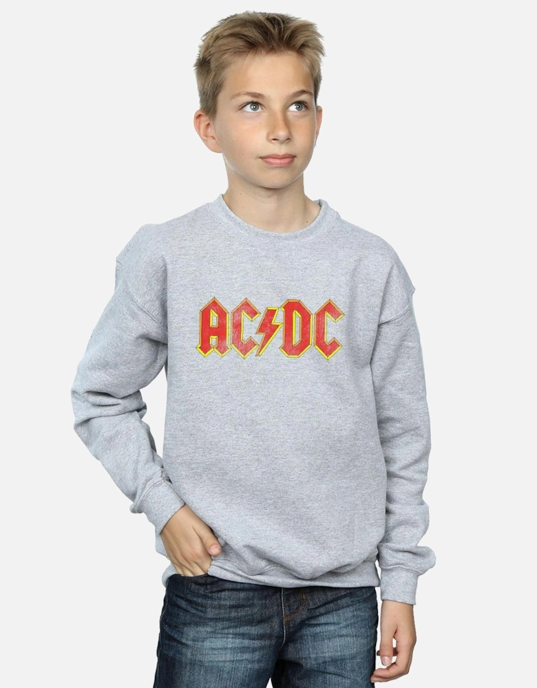 Boys Distressed Logo Sweatshirt