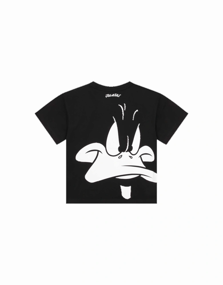 Unisex Black Cotton Looney Tunes T-Shirt