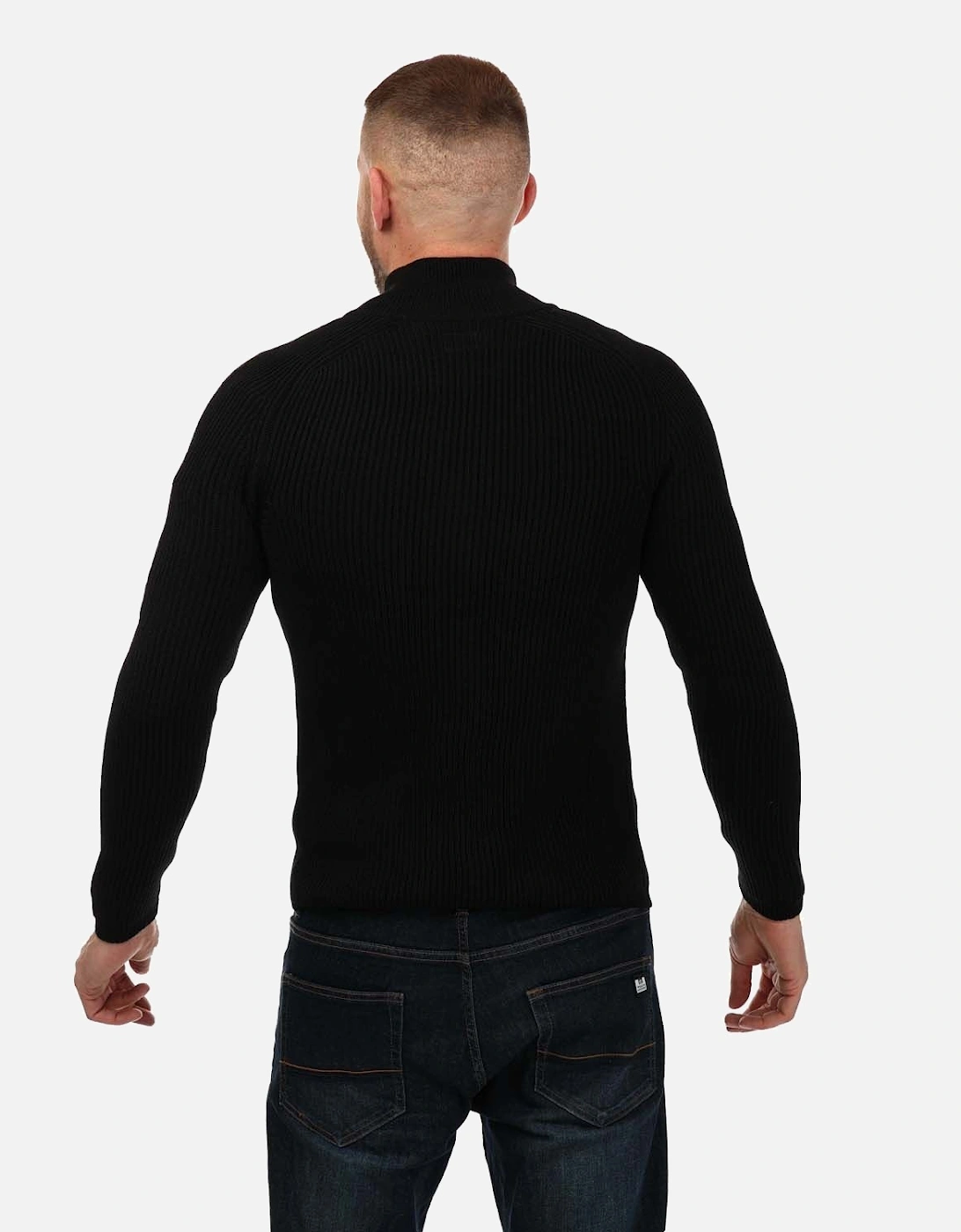 Mens Re-Wool Zipped Knitted Jumper