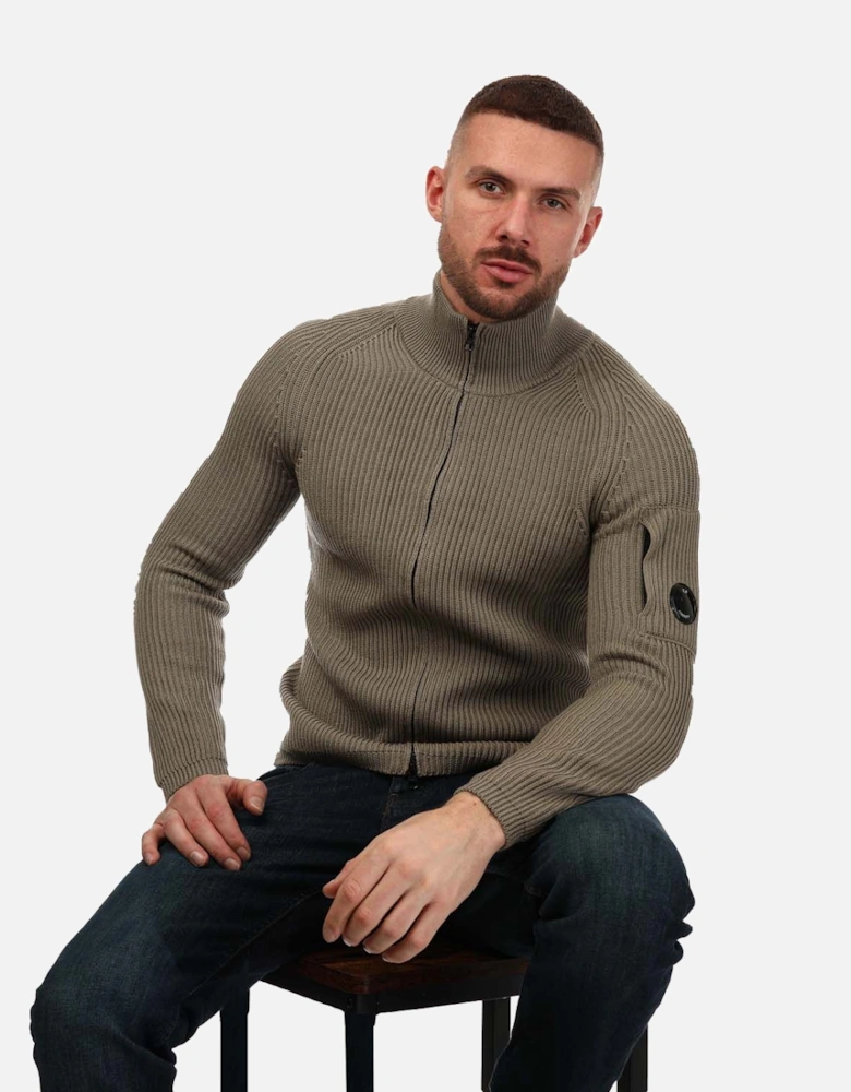 Mens Re-Wool Zipped Knitted Jumper