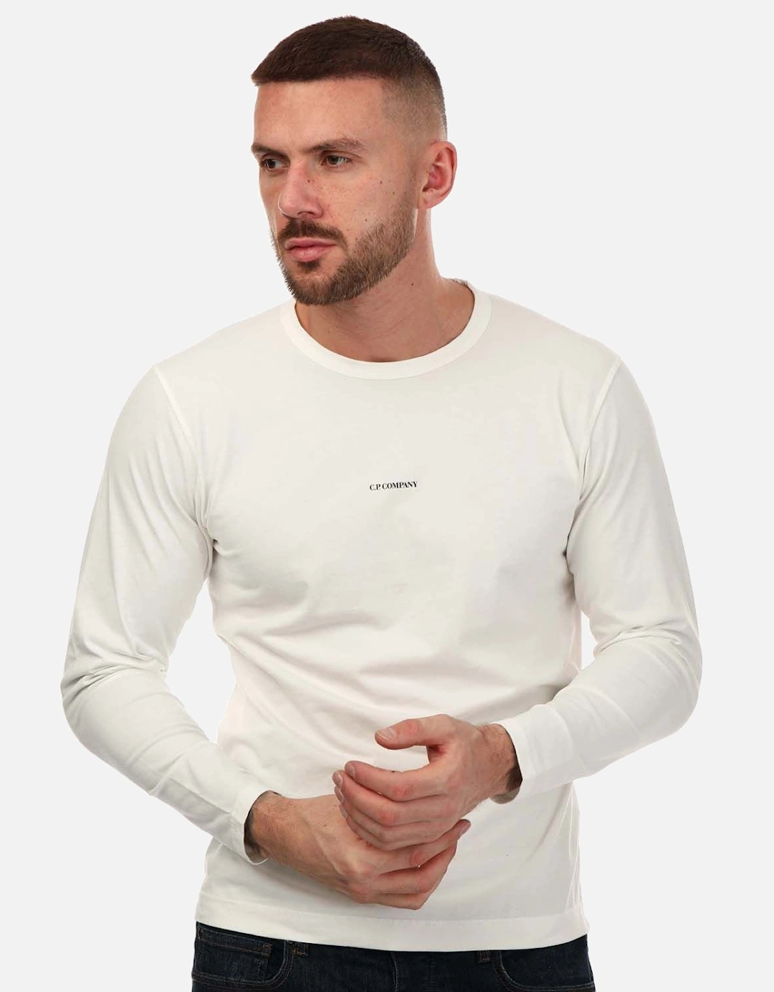 Mens Brushed Jersey Long Sleeve T-Shirt, 5 of 4