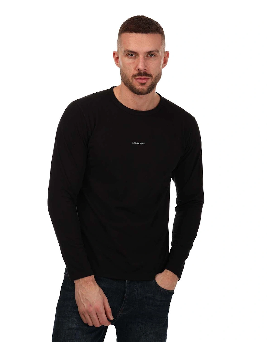 Mens Brushed Jersey Long Sleeve T-Shirt, 5 of 4