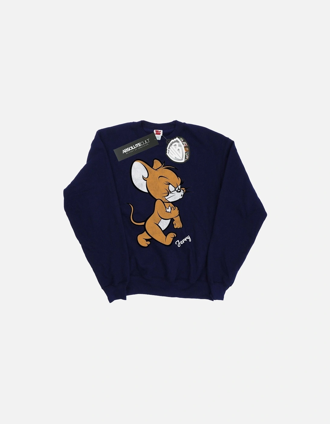 Tom and Jerry Mens Angry Mouse Cotton Sweatshirt, 6 of 5