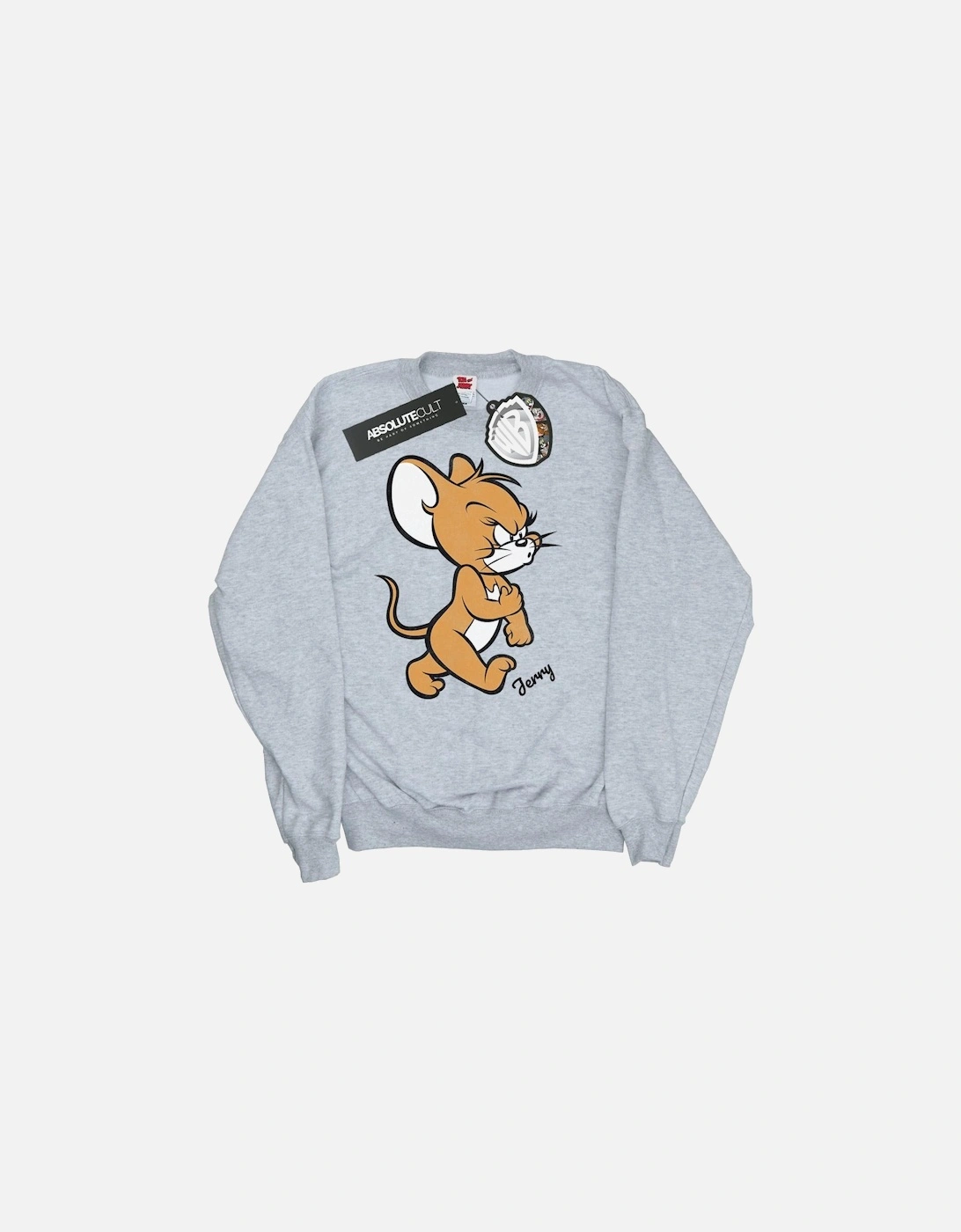 Tom and Jerry Mens Angry Mouse Cotton Sweatshirt, 6 of 5