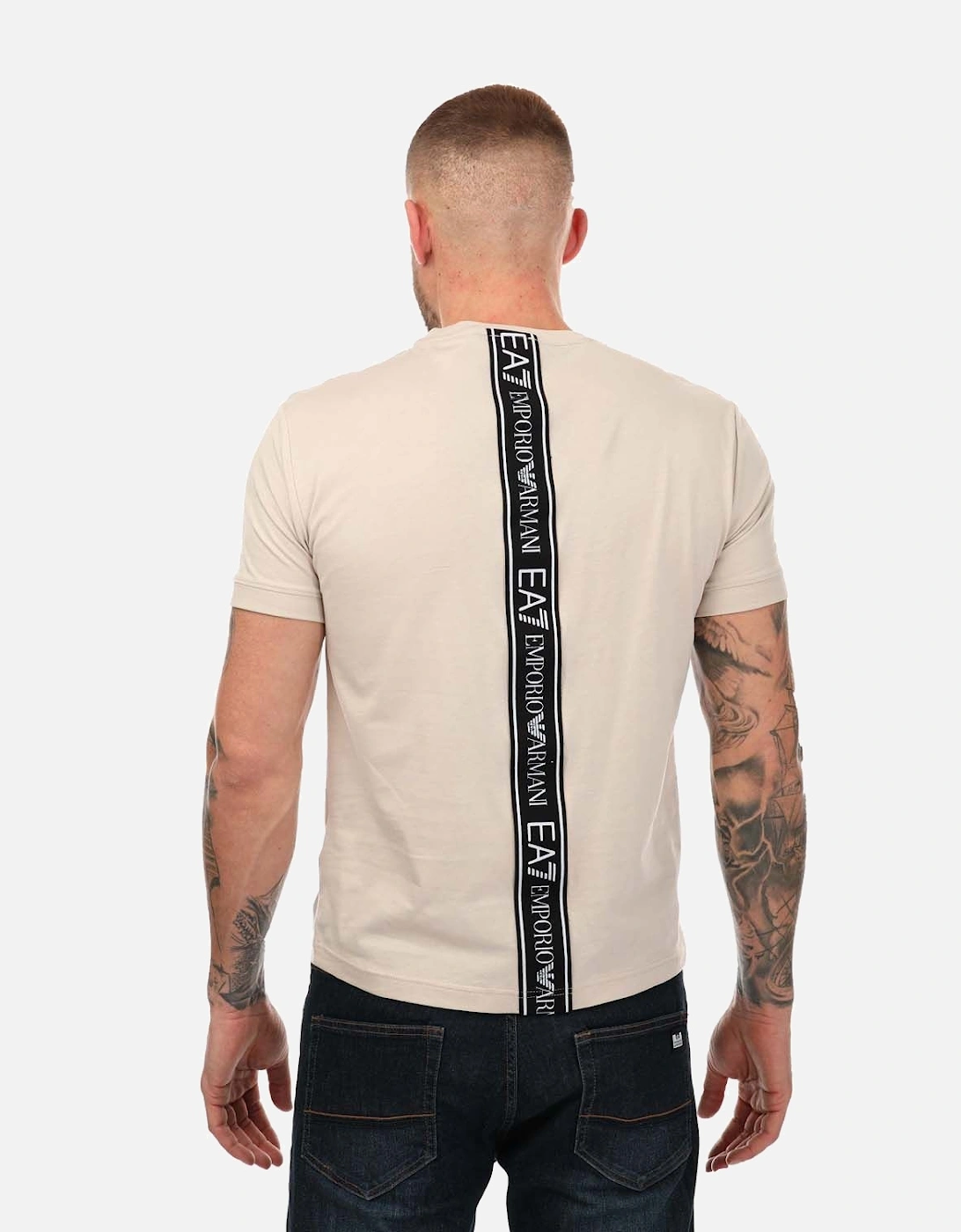 Mens Train Logo Series Back Tape T-Shirt