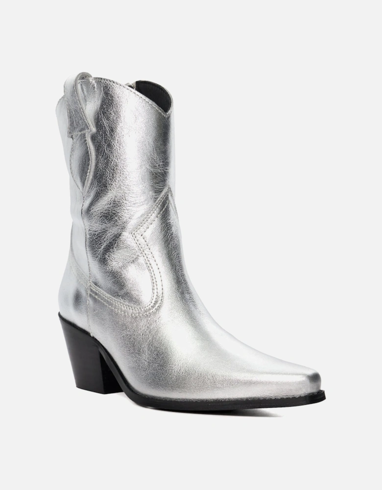 Ladies Pardner 2 - Metallic Leather Western Boots
