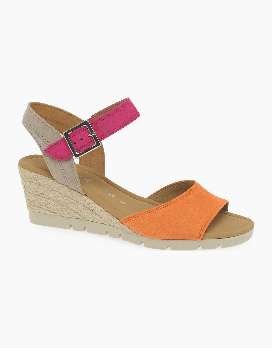 Gabor Women's Nieve Womens Wedge Heel Sandals - Brown - Size: 5.5